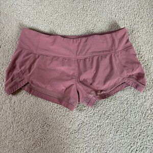 Lululemon Women 3” Auburn Dusty Rose Pink Play Off The Pleats Shorts 10